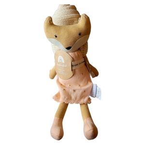 Hand Crafted Fox Plush Throw Blanket - Warm Tan